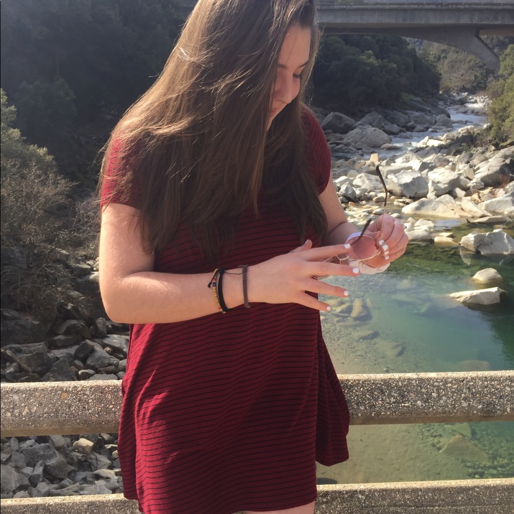 red and black dress